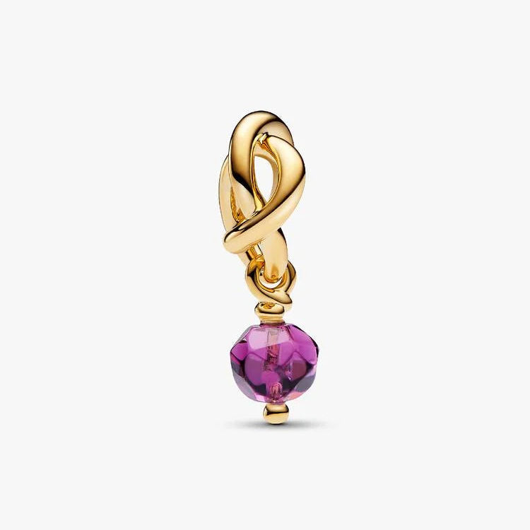 Pandora February Birthstone Eternity Circle Dangle Charm