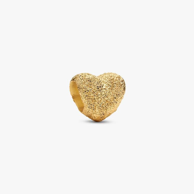 Pandora Textured Gold Mini Heart Charm