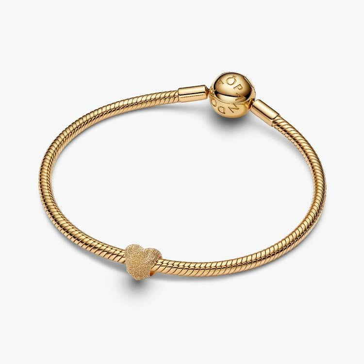 Pandora Textured Gold Mini Heart Charm