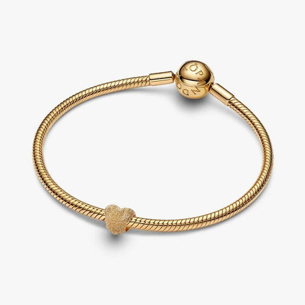 Pandora Textured Gold Mini Heart Charm