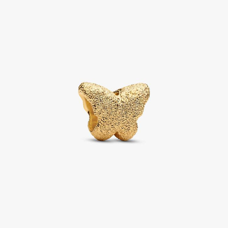 Pandora Textured Gold Butterfly Mini Charm