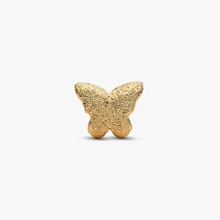 Pandora Textured Gold Butterfly Mini Charm