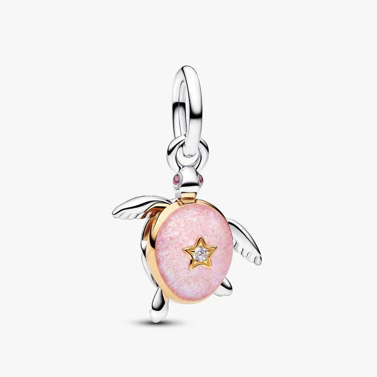 Pandora 2026 Pink Sea Turtle Lab-grown Diamond Dangle Charm