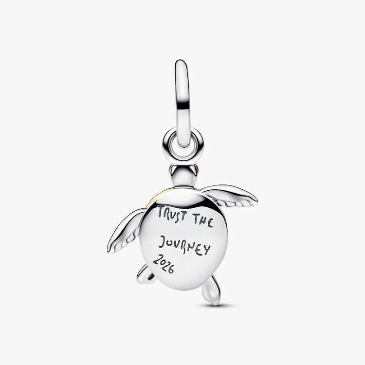Pandora 2026 Pink Sea Turtle Lab-grown Diamond Dangle Charm