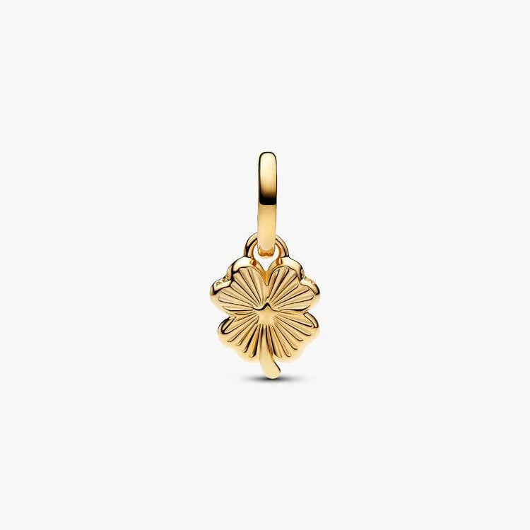 Pandora White Lucky Clover Dangle Charm