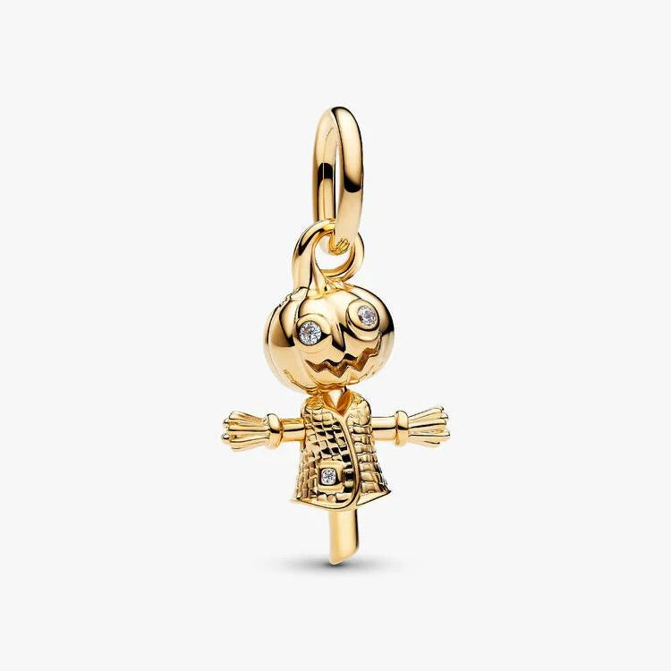 Pandora Pumpkin Scarecrow Dangle Charm
