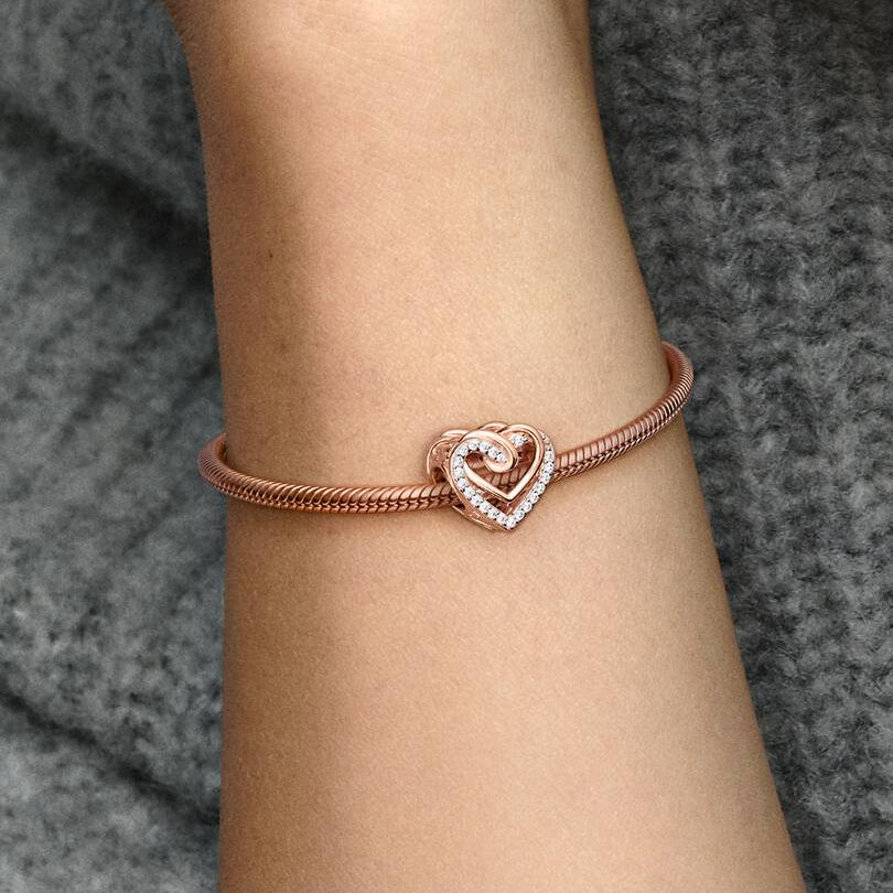 Pandora Sparkling Entwined Hearts Charm