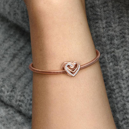 Pandora Sparkling Entwined Hearts Charm