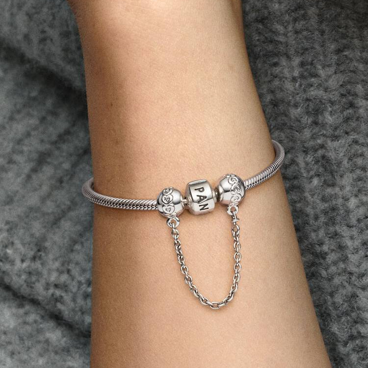 Pandora Band of Hearts Safety Chain Charm