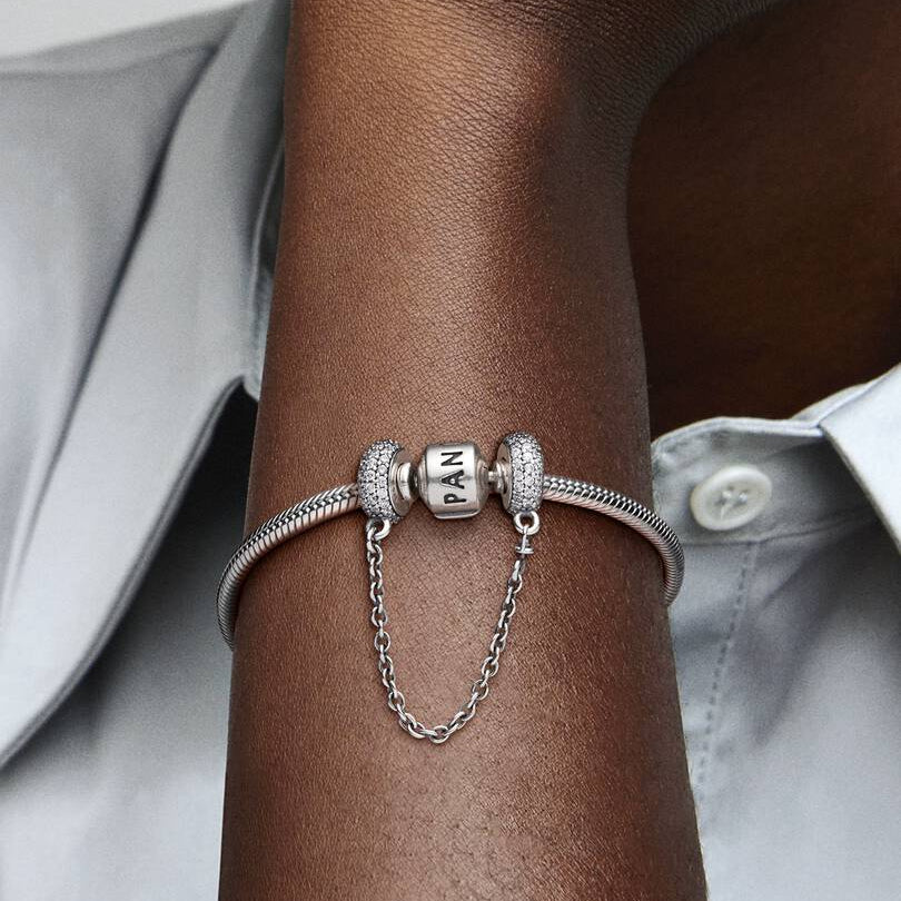 Pandora Sparkling Pavé Safety Chain Charm