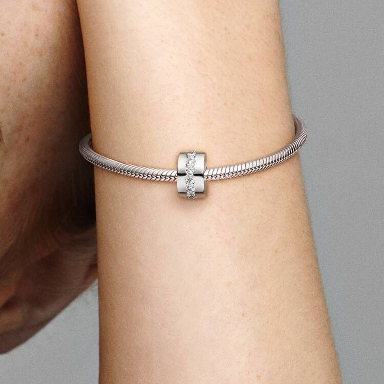 Pandora Clear Sparkling Row Clip Charm