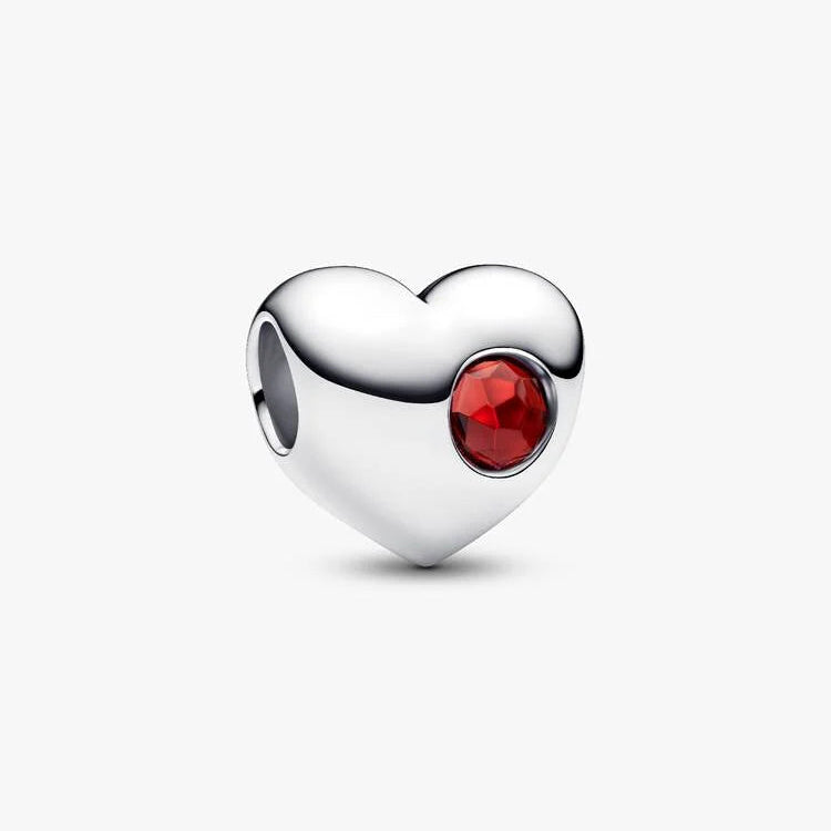 Pandora Engravable January Birthstone Heart Charm