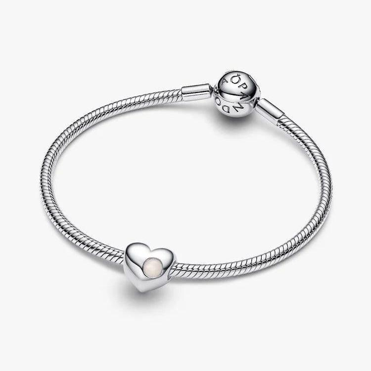 Pandora Engravable June Birthstone Heart Charm