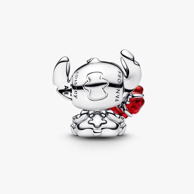 Pandora Disney Stitch Rose Murano Glass Charm
