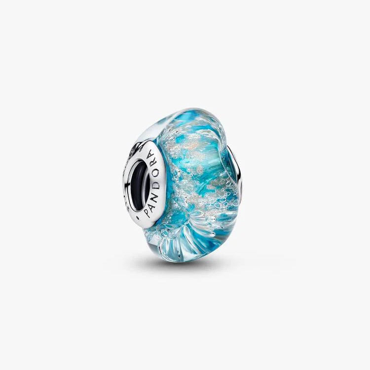 Pandora Turquoise Murano Glass & Glitter Charm