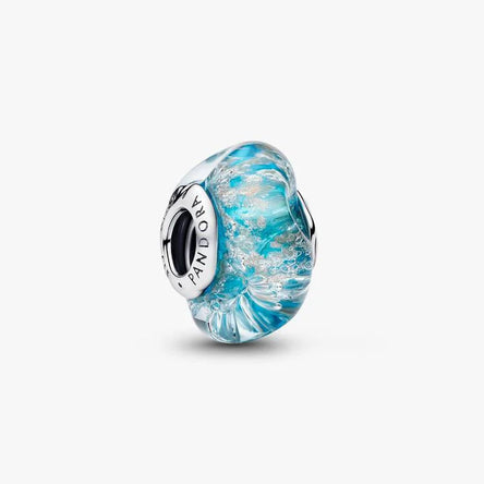 Pandora Turquoise Murano Glass & Glitter Charm