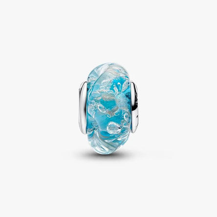Pandora Turquoise Murano Glass & Glitter Charm
