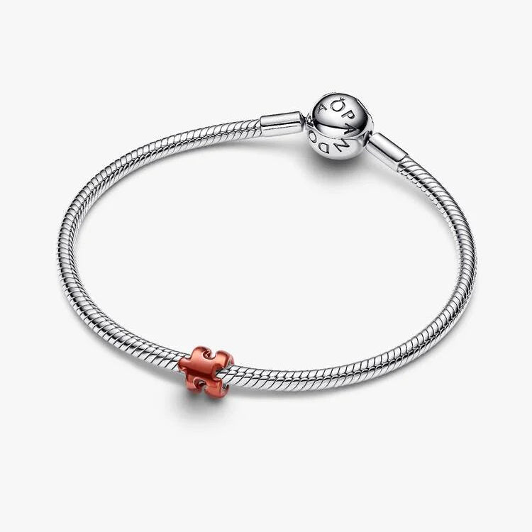 Pandora Orange Puzzle Piece Mini Charm