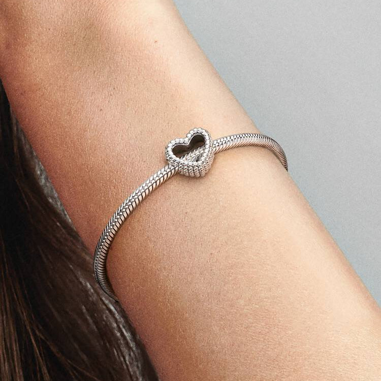 Pandora Beaded Open Heart Charm