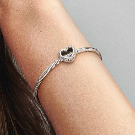 Pandora Beaded Open Heart Charm