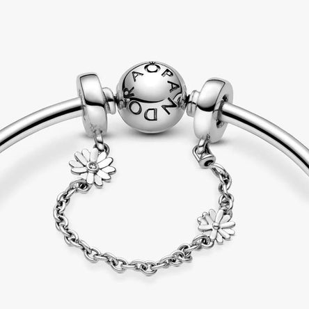 Daisy Flower Safety Chain Charm