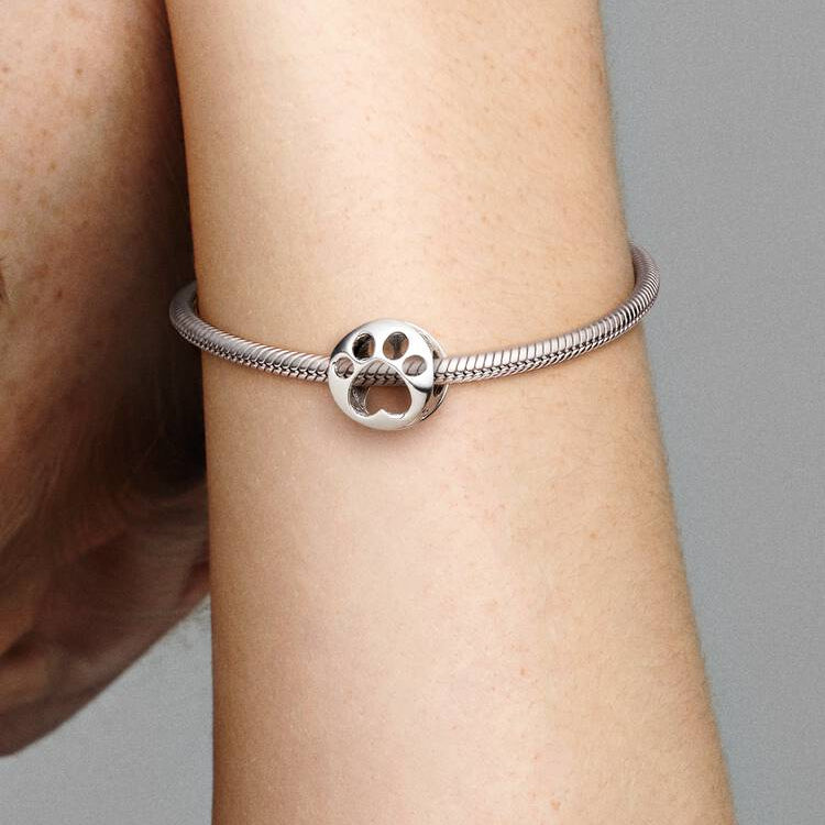 Pandora Openwork Paw Print Charm