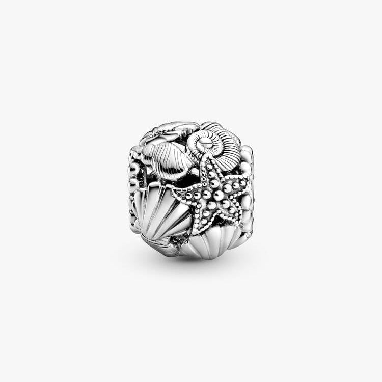 Pandora Openwork Starfish, Shells & Hearts Charm
