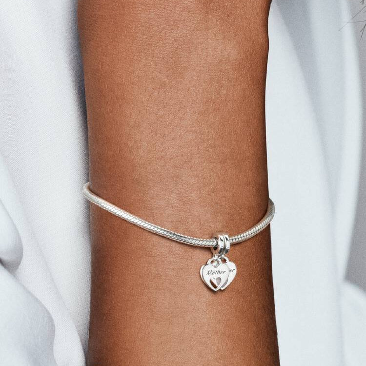Pandora Double Heart Split Dangle Charm