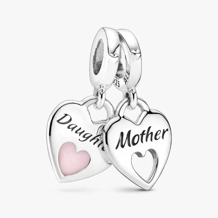 Pandora Double Heart Split Dangle Charm
