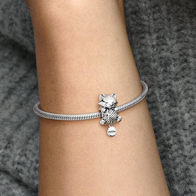 Pandora Kitten & Yarn Ball Charm