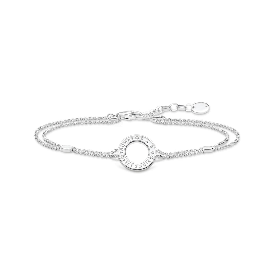 Thomas Sabo Silver Circle Bracelet with White Stones