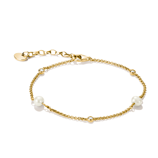 Thomas Sabo Gold Plated Pearl Bracelet