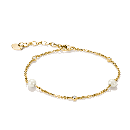 Thomas Sabo Gold Plated Pearl Bracelet
