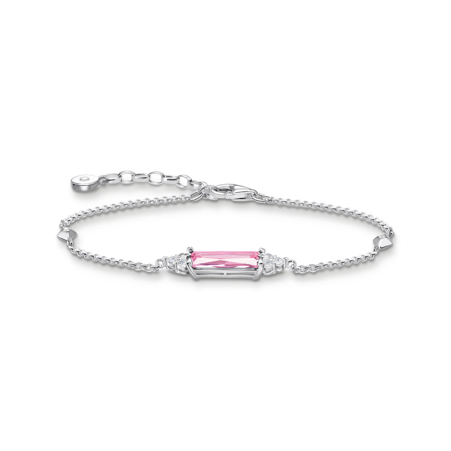 Thomas Sabo Silver Bracelet with Pink stone