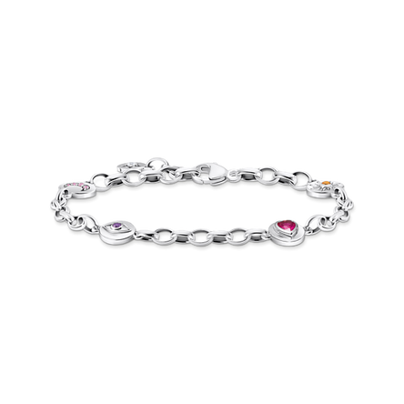 Thomas Sabo Silver Bracelet with Round Elements and Stones