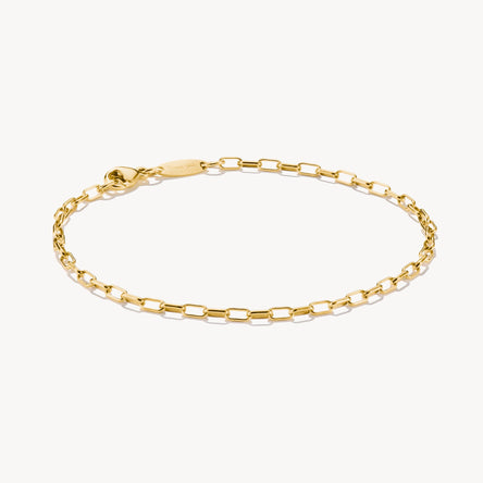 Thomas Sabo Connect Paperclip Gold-Plated Charm Bracelet