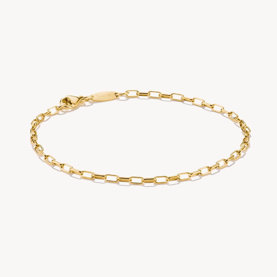 Thomas Sabo Connect Paperclip Gold-Plated Charm Bracelet