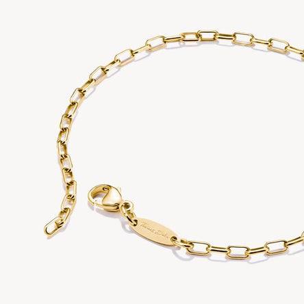 Thomas Sabo Connect Paperclip Gold-Plated Charm Bracelet