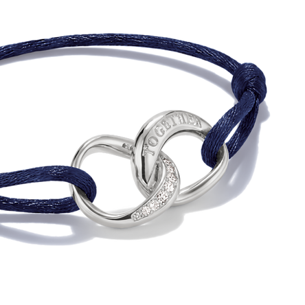 Thomas Sabo Dark Blue Textile Together Bracelet