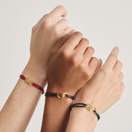 Thomas Sabo Brown Textile Together Bracelet