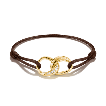 Thomas Sabo Brown Textile Together Bracelet