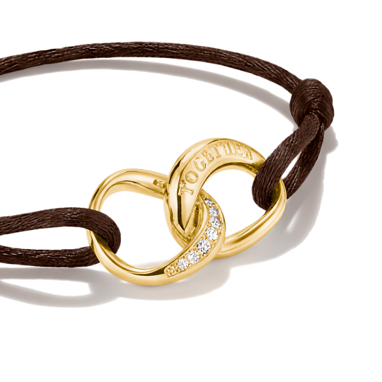 Thomas Sabo Brown Textile Together Bracelet