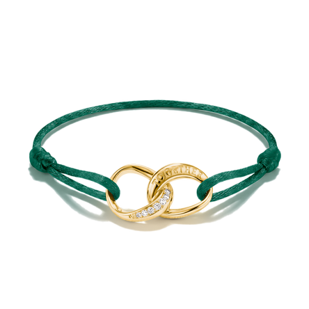Thomas Sabo Green Textile Together Bracelet