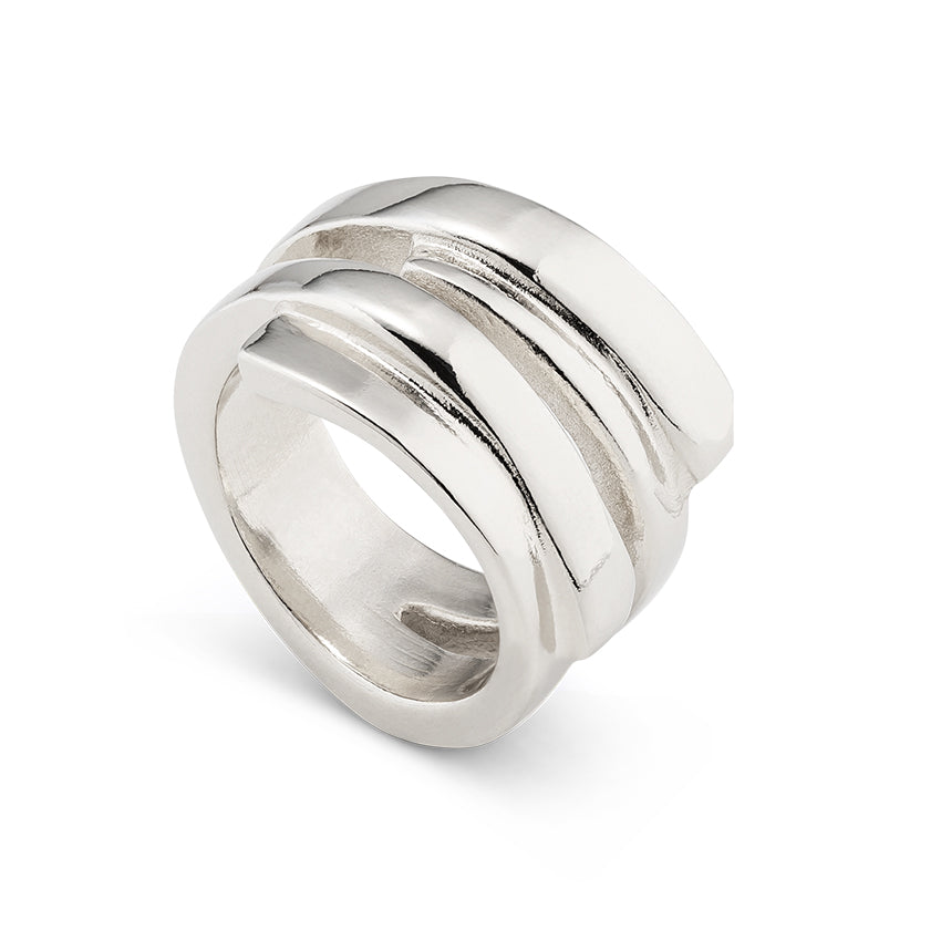 Uno De 50 silver plated Multiband Ring