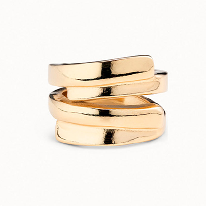 Uno De 50 Gold Plated Multiband Ring