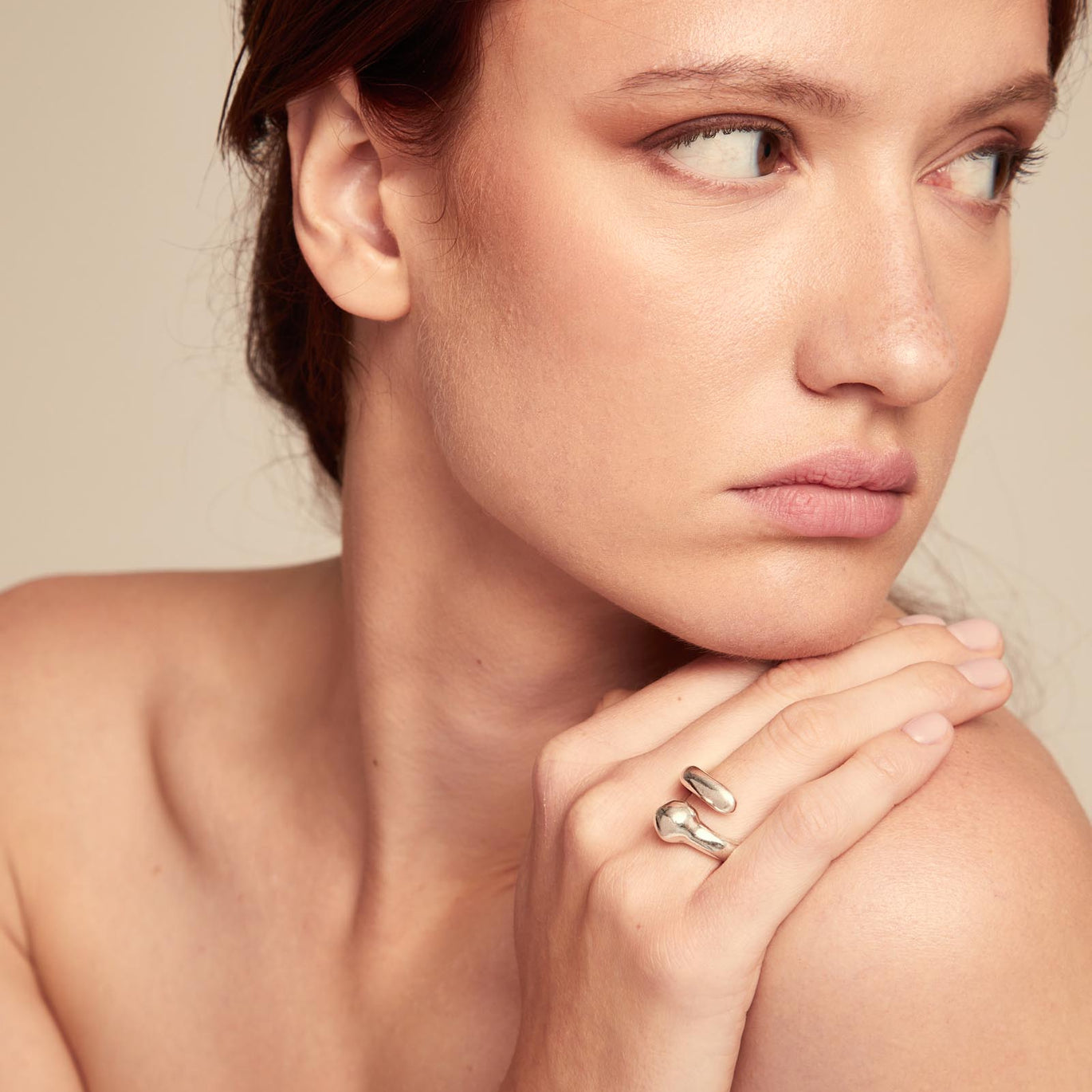 Uno de 50 Open Sphere Ring