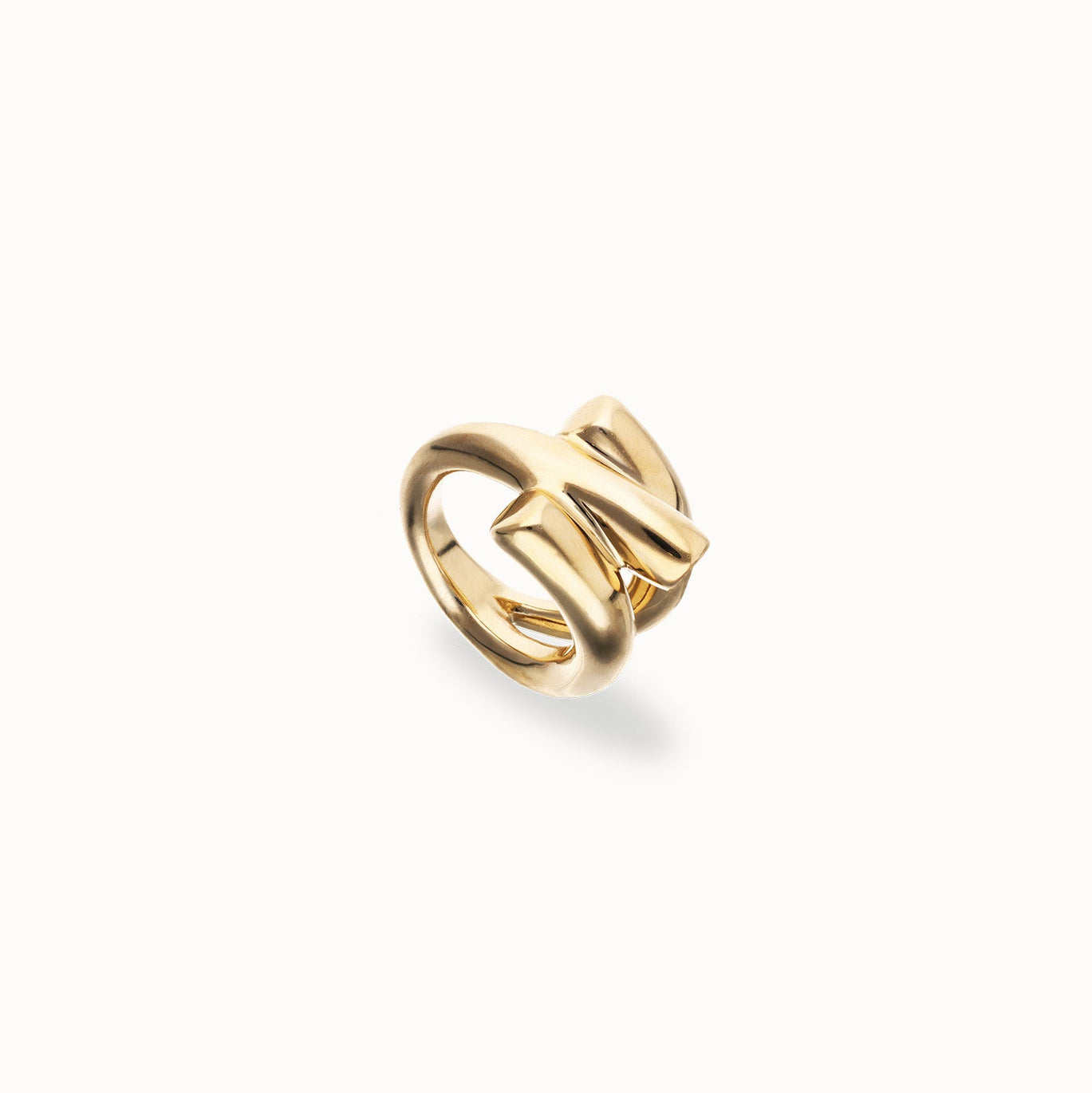 Uno de 50 Gold Intertwined Organic Shaped Ring
