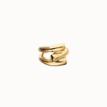 Uno de 50 Gold Intertwined Organic Shaped Ring