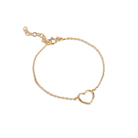 Enamel Copenhagen Gold Organic Heart Bracelet