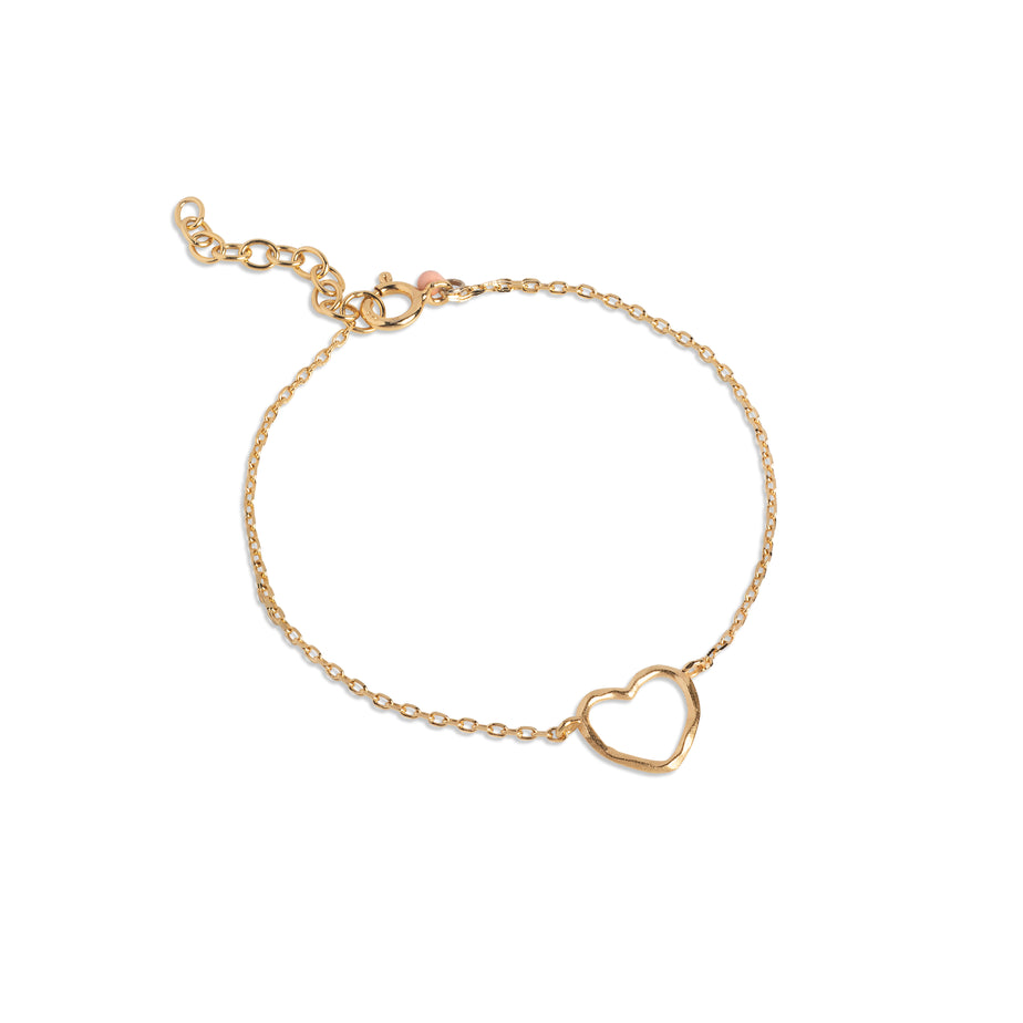 Enamel Copenhagen Gold Organic Heart Bracelet